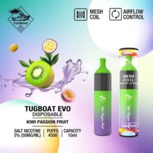 Tugboat Evo 4500 Puffs Disposable Vape Kiwi passion Fruit