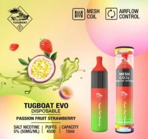 Tugboat Evo 4500 Puffs Disposable Vape Passion Fruit Strawberry