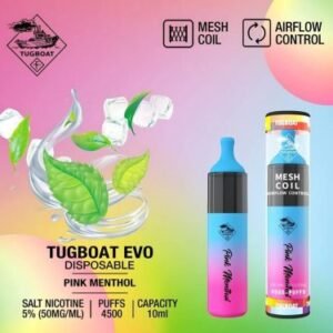 Tugboat Evo 4500 Puffs Disposable Vape Pink Menthol