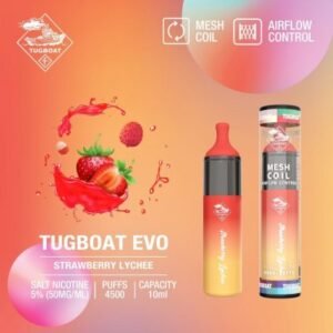 Tugboat Evo 4500 Puffs Disposable Vape Strawberry Lychee