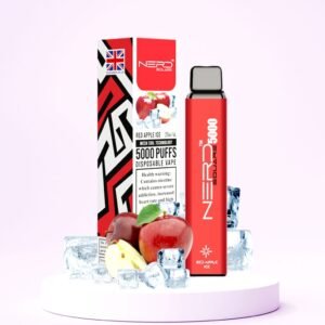 NERD SQUARE 5000 Puffs Disposable Vape Red Apple Ice