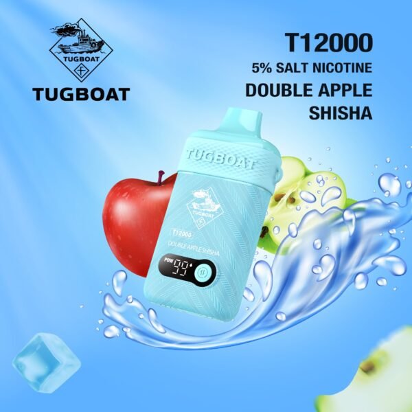 Tugboat T12000 Disposable Vape Double Apple Shisha