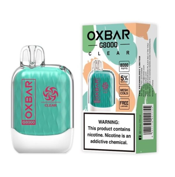 OXBAR G8000 Puffs Disposable Vape Clear