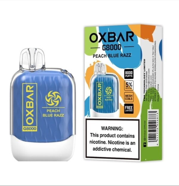 OXBAR G8000 Puffs Disposable Vape Peach Blue Razz
