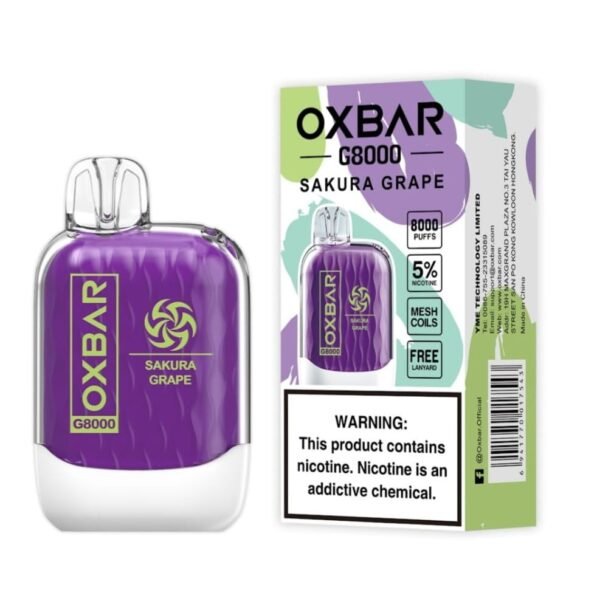 OXBAR G8000 Puffs Disposable Vape Sakura Grape