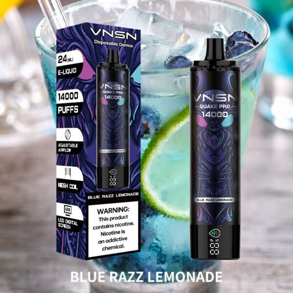 VNSN QUAKE PRO 14000 Puffs disposable vape Blue Razz Lemonade