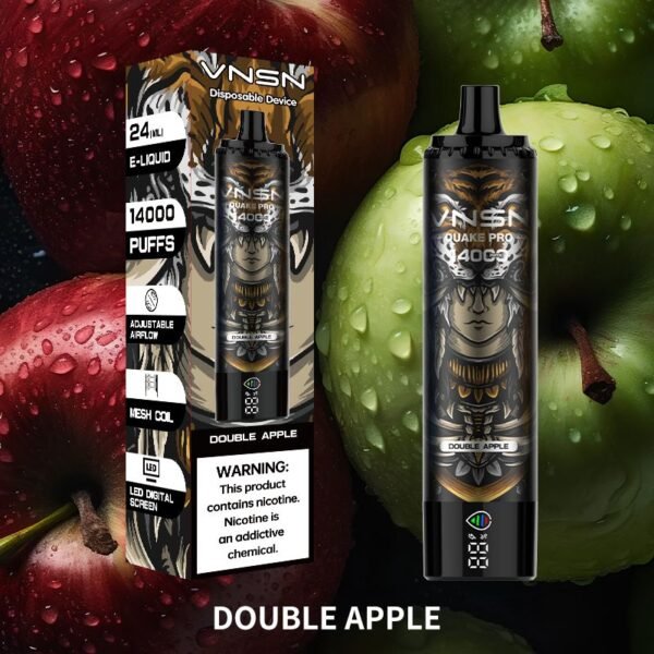 VNSN QUAKE PRO 14000 Puffs disposable vape Double Apple
