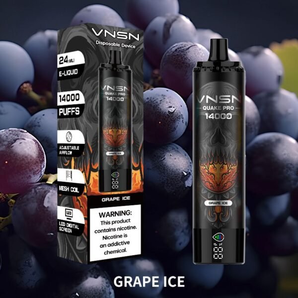 VNSN QUAKE PRO 14000 Puffs disposable vape Grape Ice