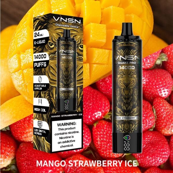 VNSN QUAKE PRO 14000 Puffs disposable vape Mango Strawberry