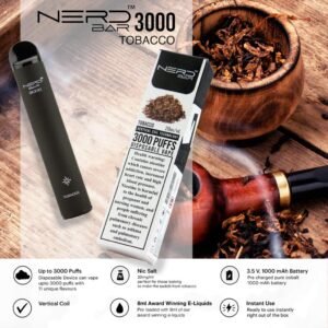 Nerd Bar 3000 Puffs Disposable Vape Tobacco