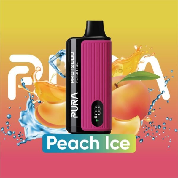 Pura 12000 Puffs Disposable vape Peach Ice