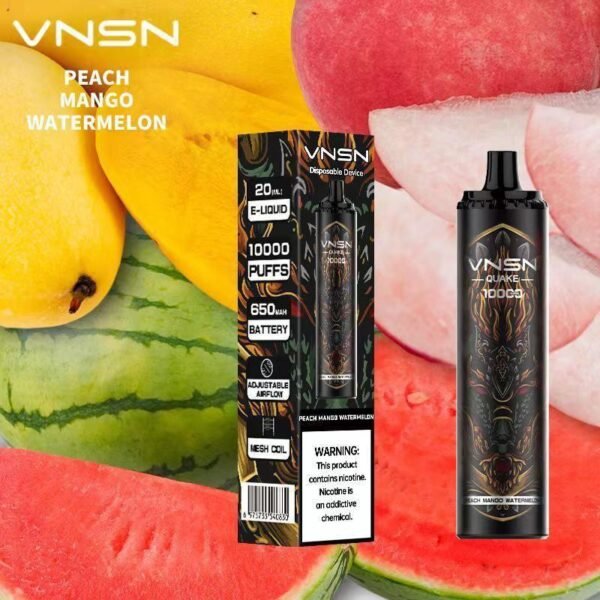 VNSN QUAKE 10000 Puffs Disposable Vape Peach Mango Watermelon