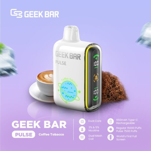 Geek Bar Pulse 15000 Puffs Disposable Vape Coffee Tobacco