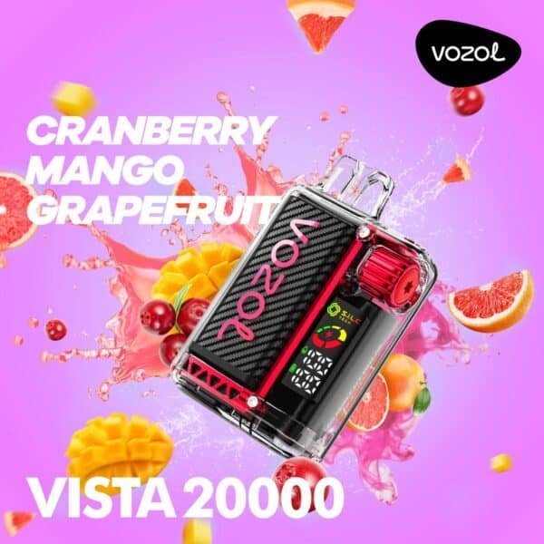 VOZOL VISTA 20000 Puffs Disposable Vape Cranberry Mango Grapefruit