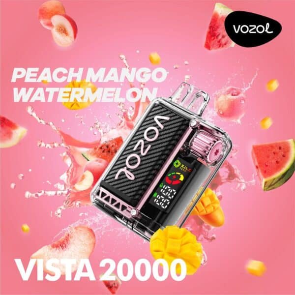 VOZOL VISTA 20000 Puffs Disposable Vape Peach Mango Watermelon