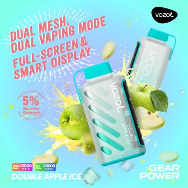 VOZOL Gear Power 20000 Puffs Disposable Vape Double Apple Ice