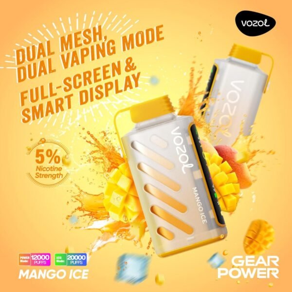 VOZOL Gear Power 20000 Puffs Disposable Vape Mango Ice