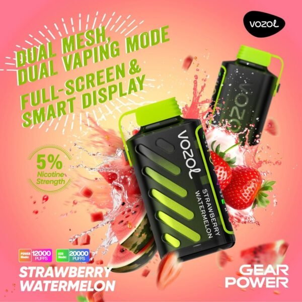 VOZOL Gear Power 20000 Puffs Disposable Vape Strawberry Watermelon