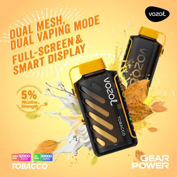 VOZOL Gear Power 20000 Puffs Disposable Vape Tobacco