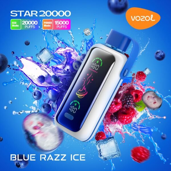 VOZOL Star 20000 Puffs Disposable Vape Blue Razz Ice