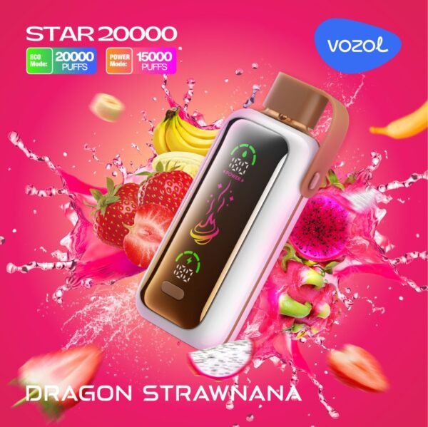 VOZOL Star 20000 Puffs Disposable Vape Dragon Strawana