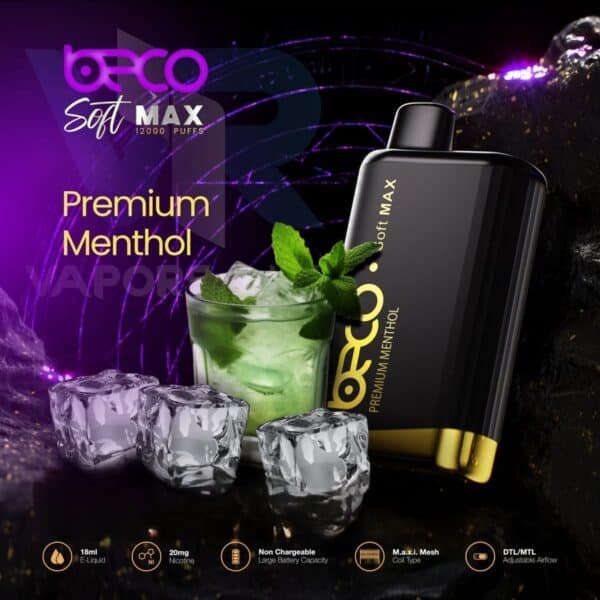 Beco Soft Max 12000 disposable vape premium menthol