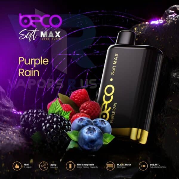 Beco Soft Max 12000 disposable vape purple rain