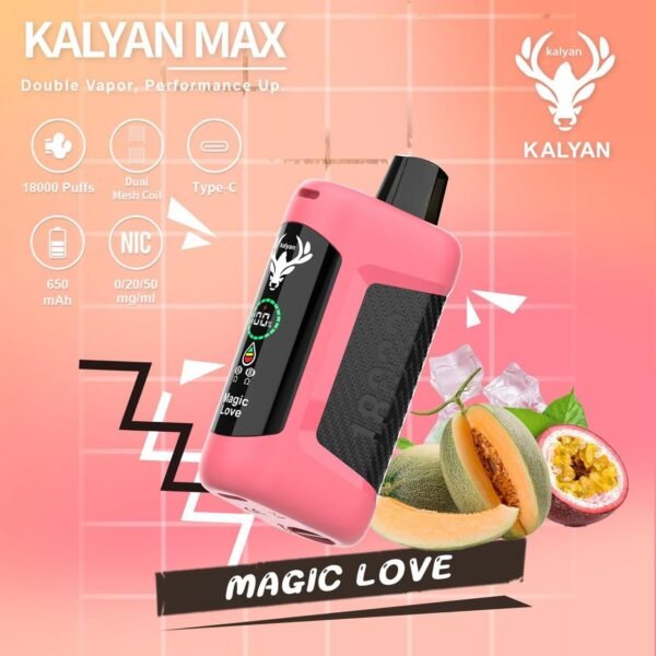 Kalyan Max 18000 Puffs disposable vape magic love