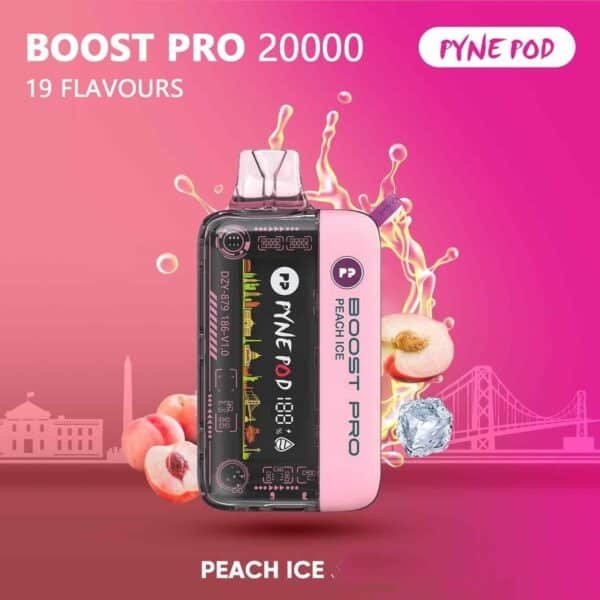 Pyne Pod Boost Pro 20000 Puffs Vape Peach Ice