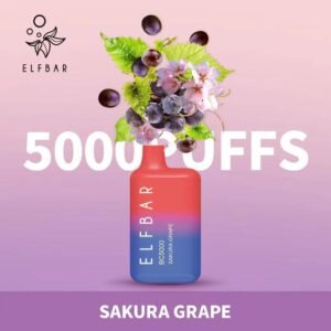 ELFBAR BC5000 Puffs Disposable Vape sakura grape