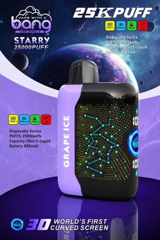 Bang Starry 25000 Puffs grape ice