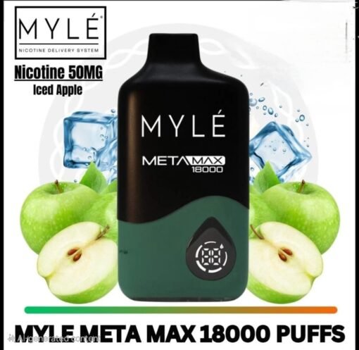 MYLE Meta Max 18000 Puffs iced green apple