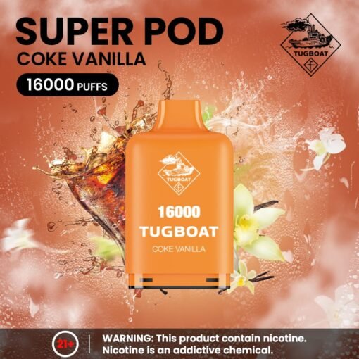 Tugboat Super 16000 Puffs Pod Mod Coke Vanilla e1744706919496