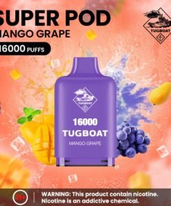 Tugboat Super 16000 Puffs Pod Mod mango grape