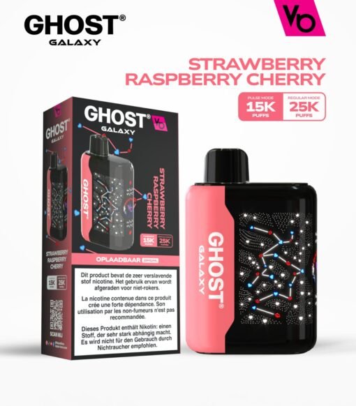 Vape Bar Ghost Galaxy 25000 Puffs strawberry raspberry cherry