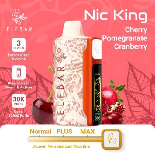 Elf Bar Nic King 30000 Puffs cherry pomegranate