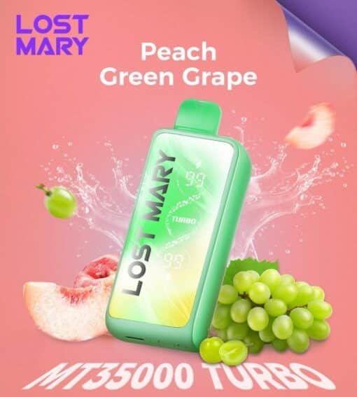 Lost Mary MT35000 Turbo Disposable Vape  peach green grape