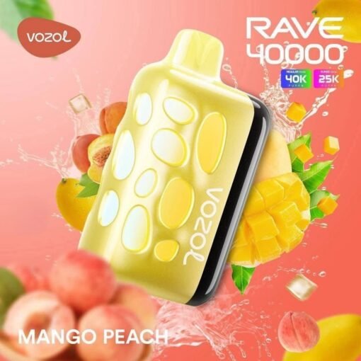 Vozol Rave 40000 Puffs Disposable Vape mango peach