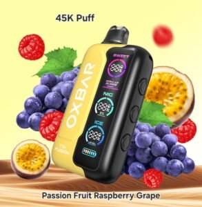 OXBAR Tri-Fusion 45K Puffs passion fruit raspberry